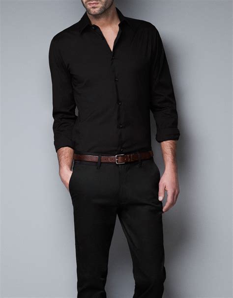 black zara shirt